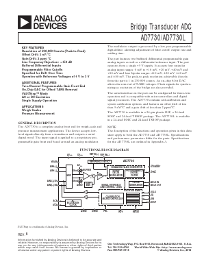 AD7730LBR Datasheet PDF Analog Devices