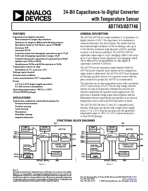 AD7746 Datasheet PDF Analog Devices