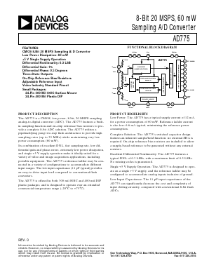 AD775JN Datasheet PDF Analog Devices