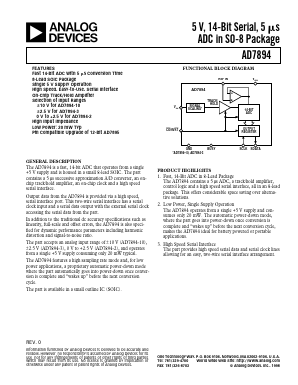 AD7894BR-10 Datasheet PDF Analog Devices