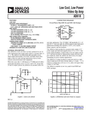 AD818_10 Datasheet PDF Analog Devices