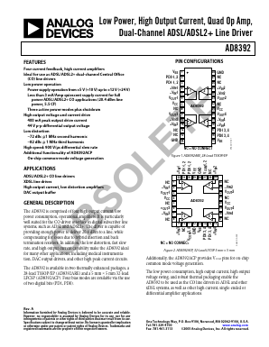 AD8392ARE Datasheet PDF Analog Devices