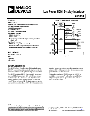 AD9393BBCZ-80 Datasheet PDF Analog Devices