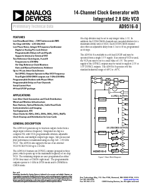 AD95160 Datasheet PDF Analog Devices