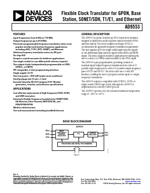 AD9553 Datasheet PDF Analog Devices