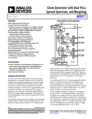 AD9577BCPZ Datasheet PDF Analog Devices