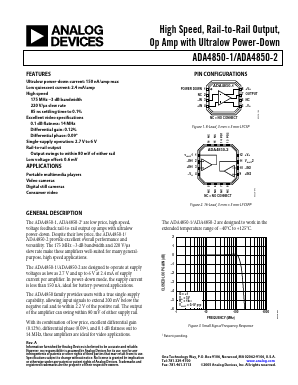 ADA4850-1 Datasheet PDF Analog Devices