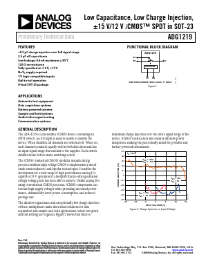 ADG1219 Datasheet PDF Analog Devices