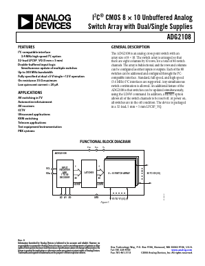 ADG2108 Datasheet PDF Analog Devices