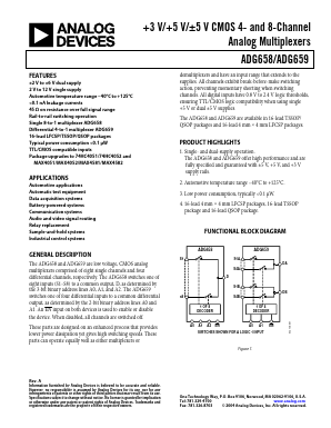 ADG658YRU Datasheet PDF Analog Devices