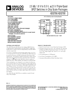 ADG788 Datasheet PDF Analog Devices