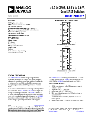 ADG812 Datasheet PDF Analog Devices