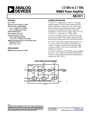 ADL5571-EVALZ Datasheet PDF Analog Devices