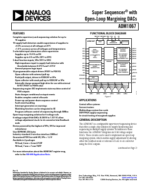 ADM1067ACPZ1 Datasheet PDF Analog Devices