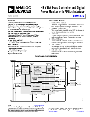 ADM1075-2ARUZ-RL7 Datasheet PDF Analog Devices