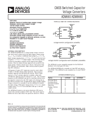 ADM660 Datasheet PDF Analog Devices