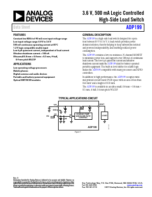 ADP199 Datasheet PDF Analog Devices