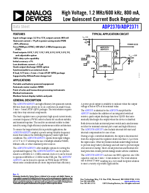 ADP2370 Datasheet PDF Analog Devices