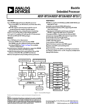 ADSP-BF536BBCZ-4A Datasheet PDF Analog Devices
