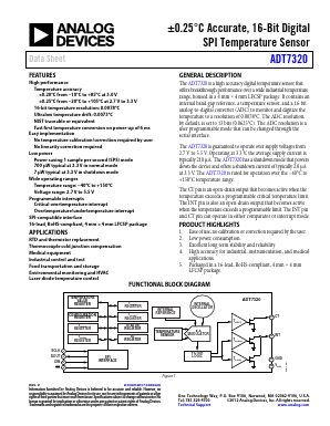 ADT7320 Datasheet PDF Analog Devices