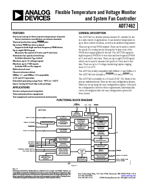 ADT7462 Datasheet PDF Analog Devices