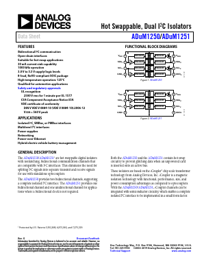 ADUM1250WSRZ Datasheet PDF Analog Devices