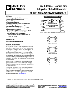 ADUM5403WCRWZ Datasheet PDF Analog Devices