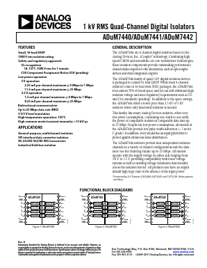 ADUM7440ARQZ Datasheet PDF Analog Devices