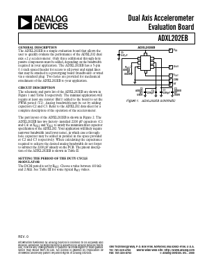 ADXL202EB Datasheet PDF Analog Devices