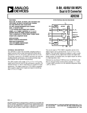 AD9288BST-100 Datasheet PDF Analog Devices