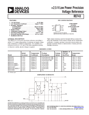 REF43FZ Datasheet PDF Analog Devices