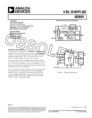 AD9049BRS Datasheet PDF Analog Devices
