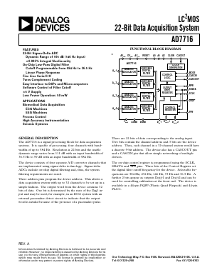 AD7716BS Datasheet PDF Analog Devices