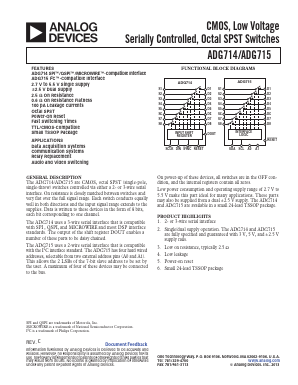 ADG715 Datasheet PDF Analog Devices