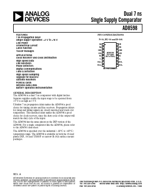 AD8598AN Datasheet PDF Analog Devices