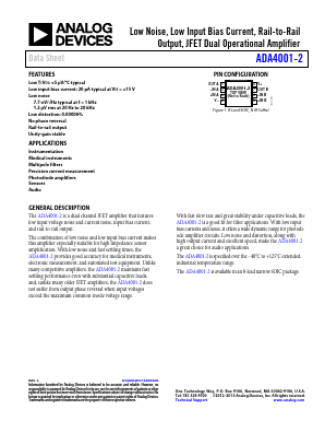 ADA4001-2ARZ Datasheet PDF Analog Devices