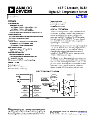 ADT7310 Datasheet PDF Analog Devices