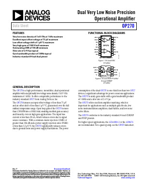 OP207 Datasheet PDF Analog Devices