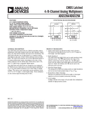 ADG528AKP-REEL Datasheet PDF Analog Devices