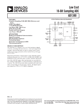 AD1380JD Datasheet PDF Analog Devices