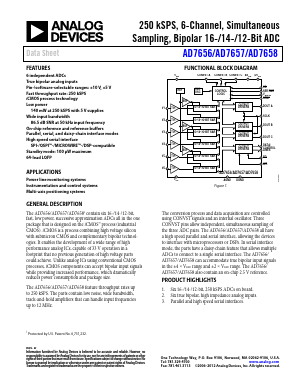 AD7656 Datasheet PDF Analog Devices