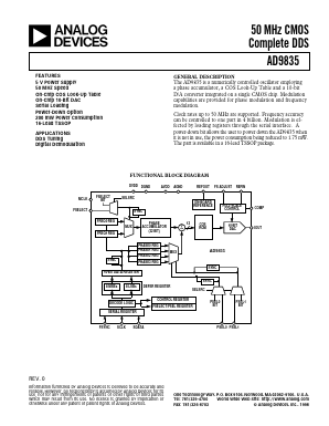 AD9835_98 Datasheet PDF Analog Devices