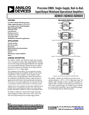 AD8604ARQZ-R7 Datasheet PDF Analog Devices