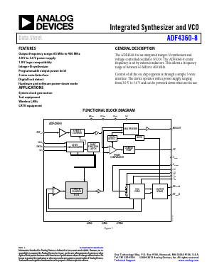 EV-ADF4360-8EB1Z Datasheet PDF Analog Devices