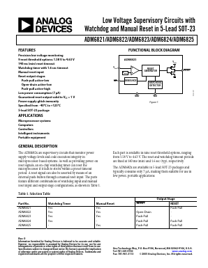 ADM6823TYRJZ-RL7 Datasheet PDF Analog Devices