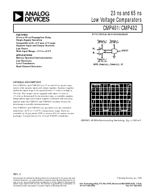 CMP401GP Datasheet PDF Analog Devices