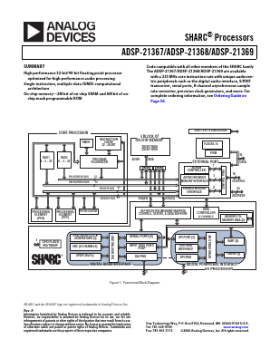 ADSP-21369KBP-2A Datasheet PDF Analog Devices