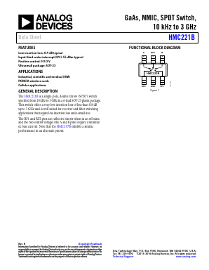 HMC221BTR Datasheet PDF Analog Devices