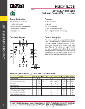 HMC341LC3B Datasheet PDF Analog Devices