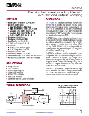LT6372HMSE-1 Datasheet PDF Analog Devices